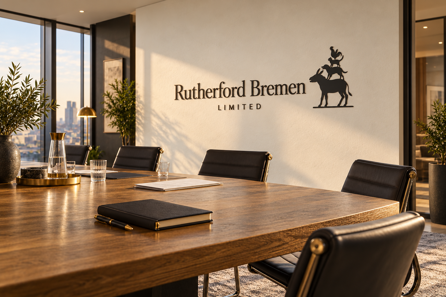 Illustrative Rutherford Bremen branded meeting room